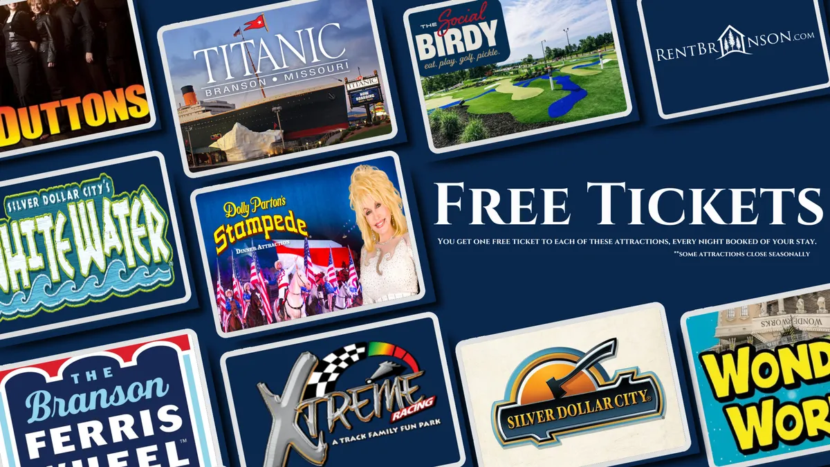 A vibrant interior image featuring attraction logos, promotional text for free tickets, and colorful designs, capturing the excitement of local family entertainment experiences.
